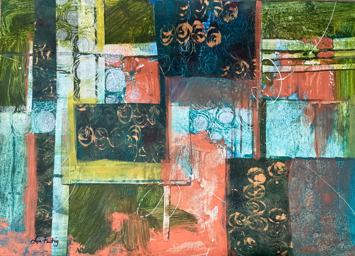 Copper Geometric Design