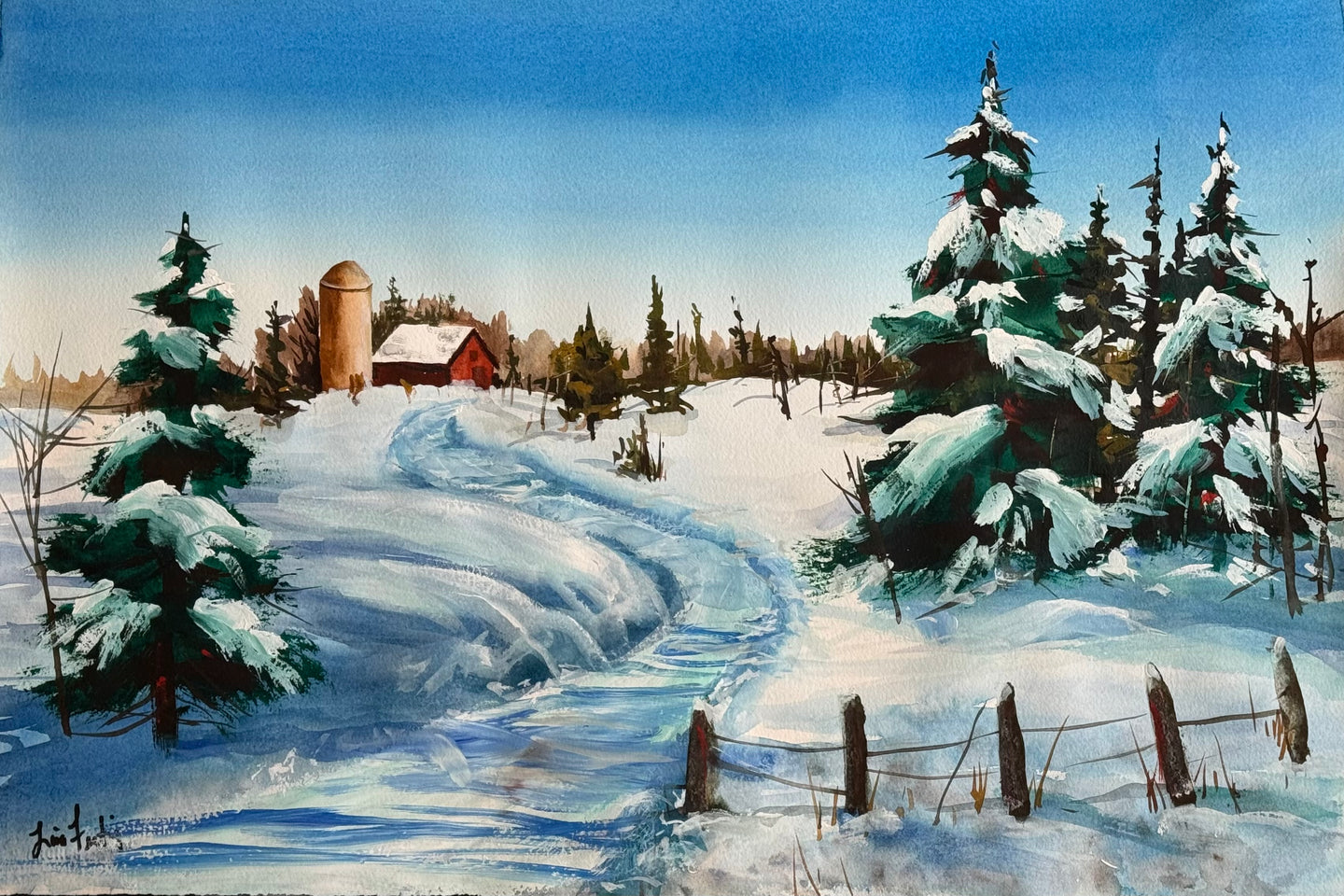 Family Farm in Winter