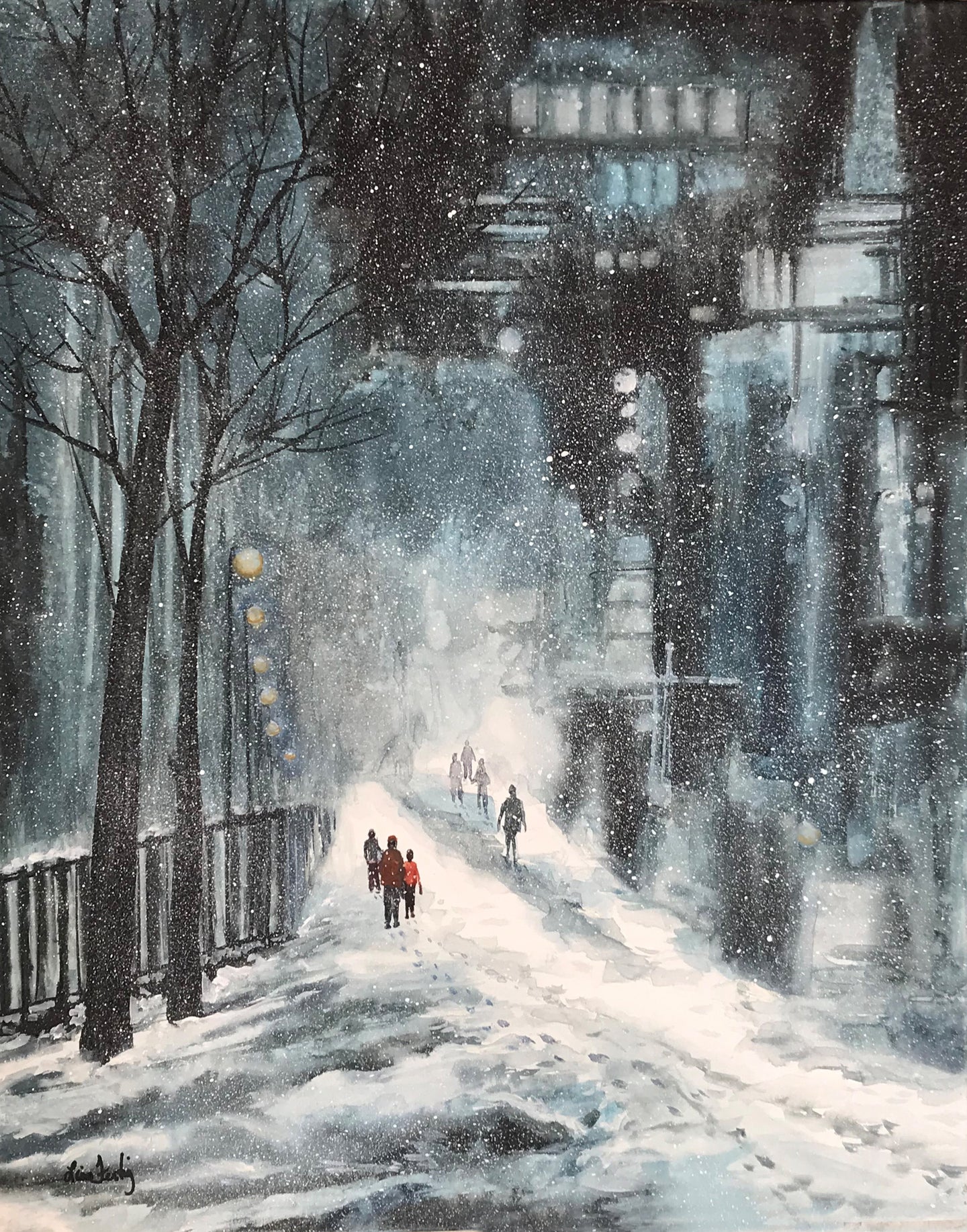 Snowy Night on the Streets