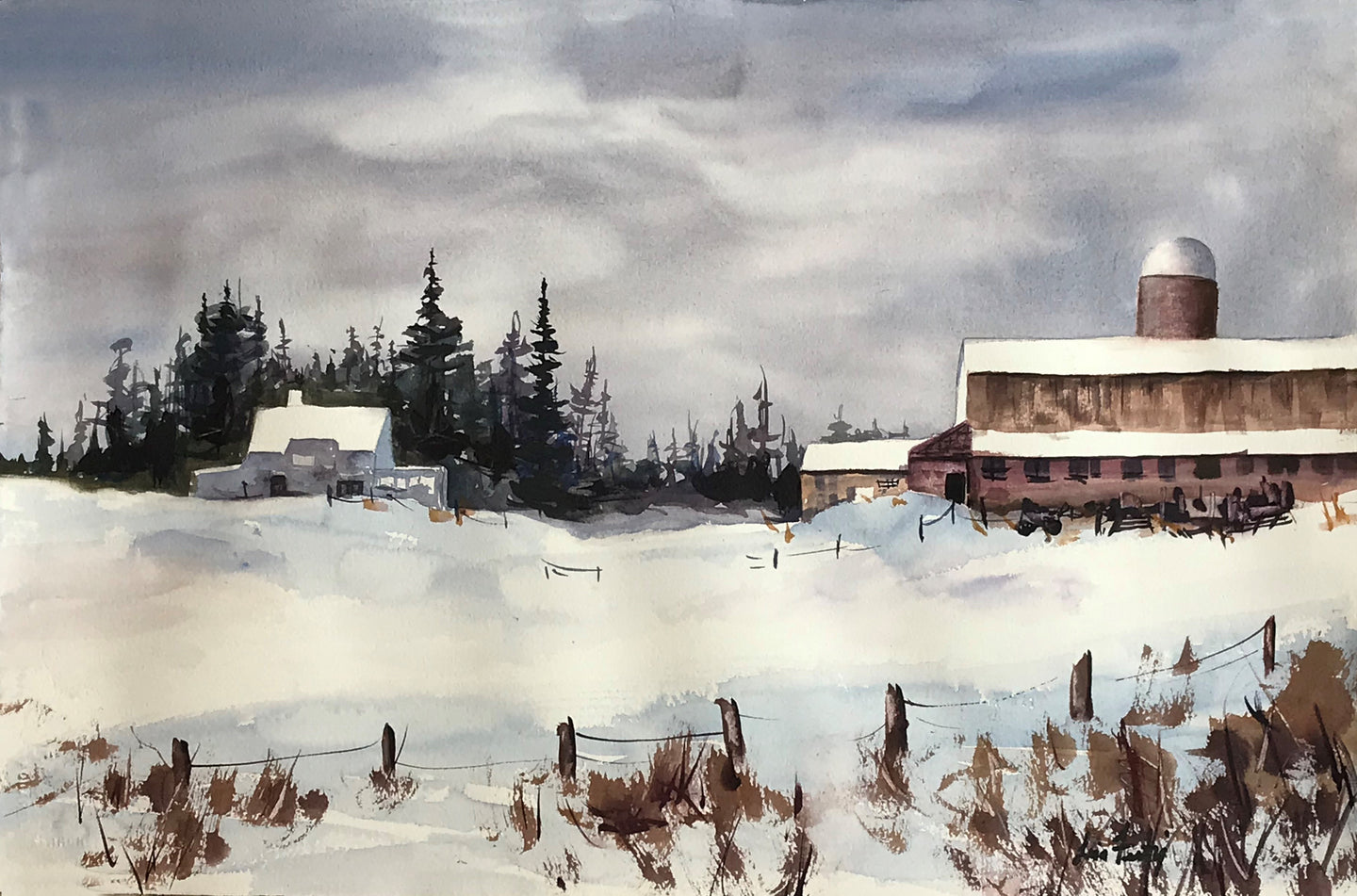 Barnyard in Winter
