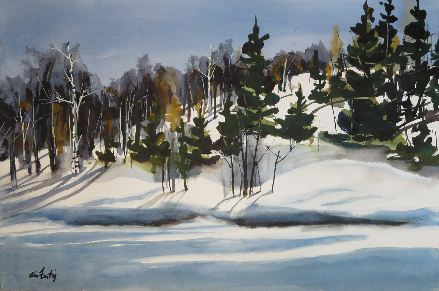 Up North Snow along the River.