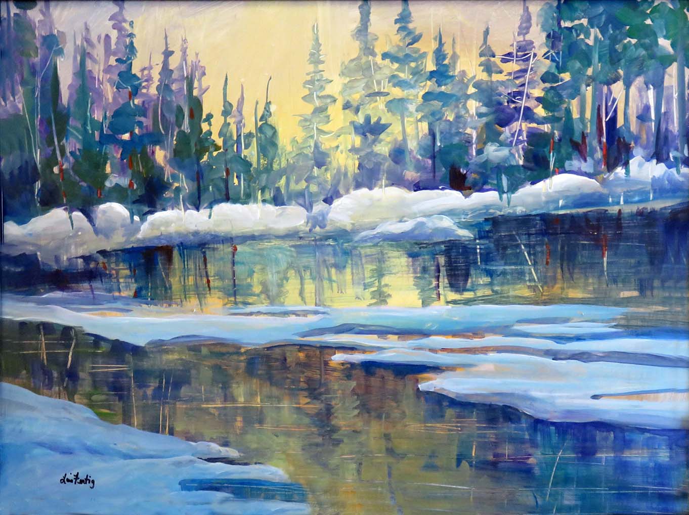 Colorful Landscape of the River.