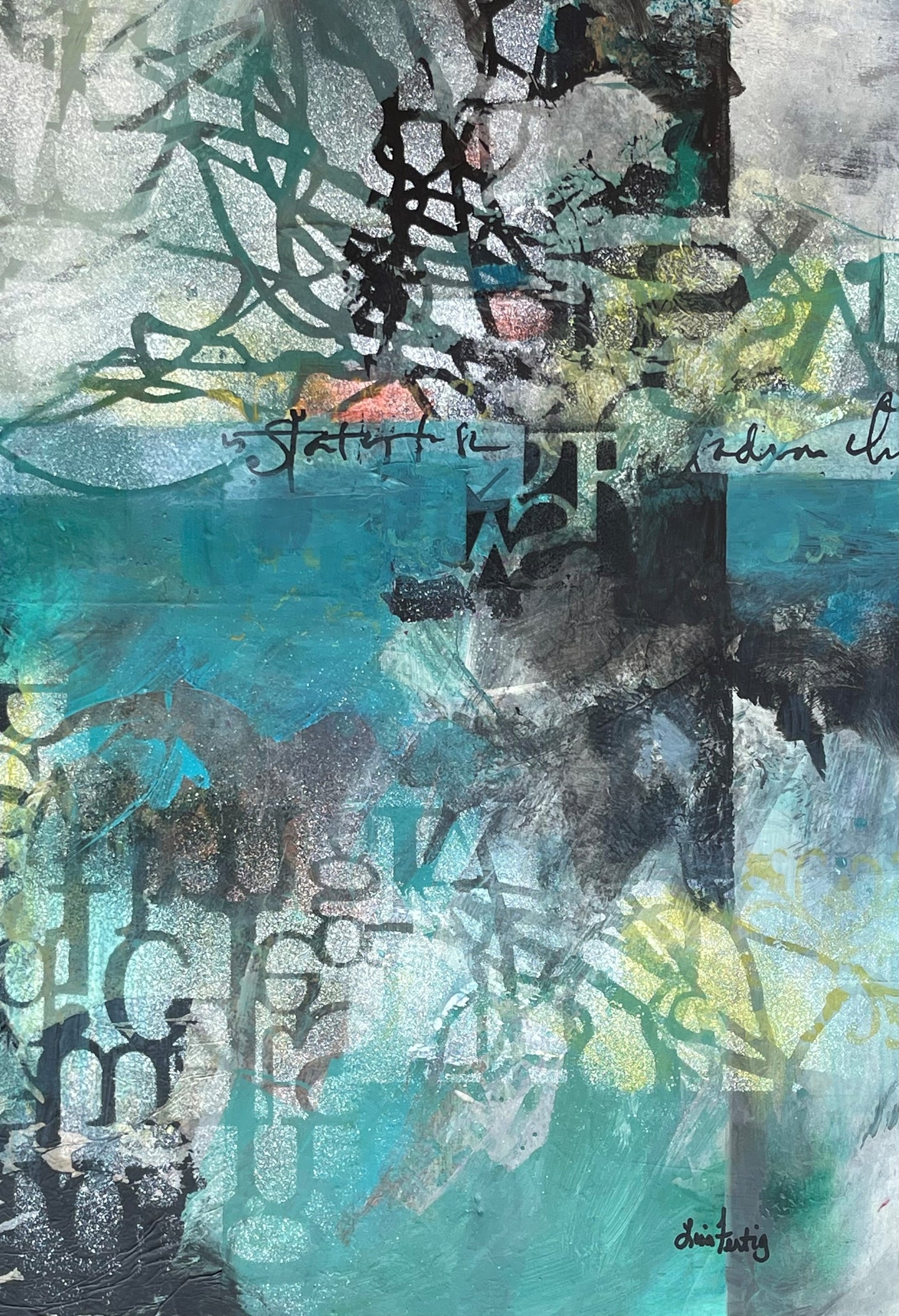 Copy of Turquoise Abstract Collage-2