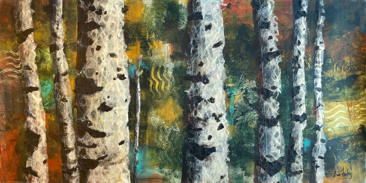 Birch Tree Mixed Media